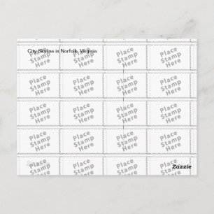 Norfolk City Skyline Postcard