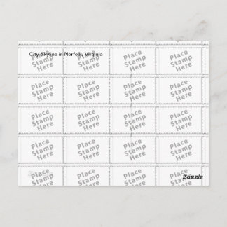 Norfolk City Skyline Postcard