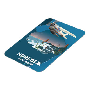 Norfolk East Anglia map Magnet