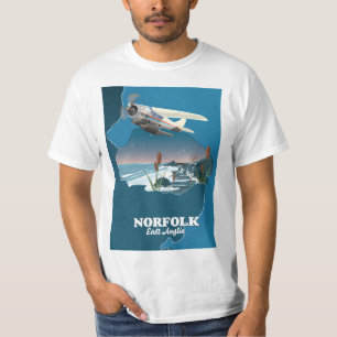 Norfolk East Anglia map T-Shirt