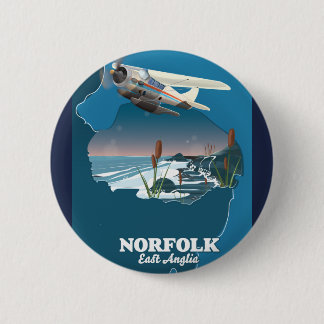 Norfolk East Anglia map Two-Tone Coffee Mug 6 Cm Round Badge