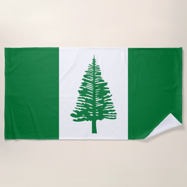Norfolk Island Flag Beach Towel (Front)