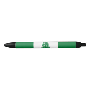 Norfolk Island flag Black Ink Pen