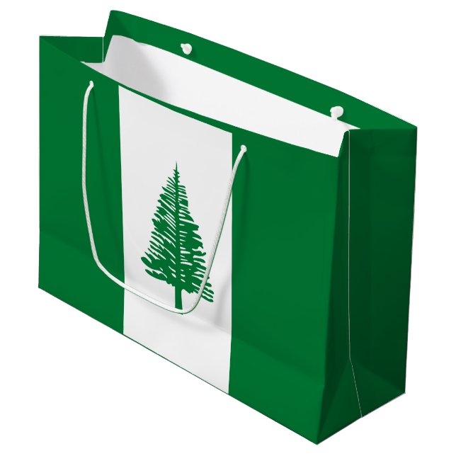 Norfolk Island Flag Large Gift Bag (Front Angled)