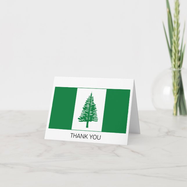 Norfolk Island Flag Thank You Card (Front)