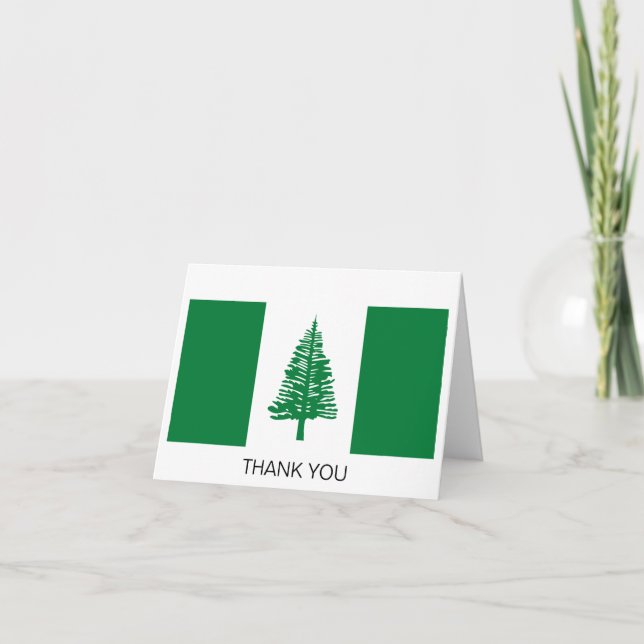 Norfolk Island Flag Thank You Card (Front)