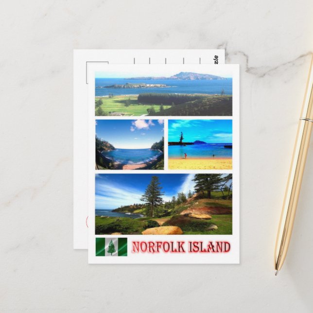 Norfolk Island - Mosaic - Postcard (Front/Back In Situ)