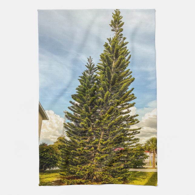 Norfolk Island Pines  Tea Towel (Vertical)