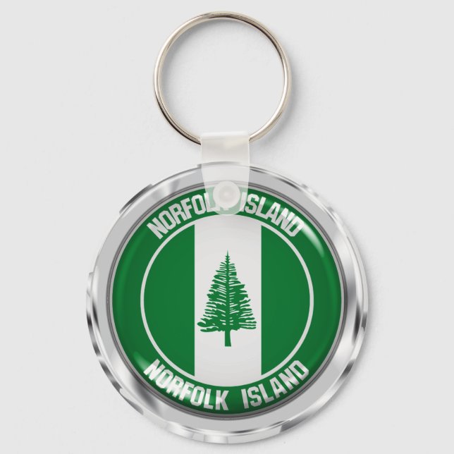 Norfolk Island Round Emblem Key Ring (Front)