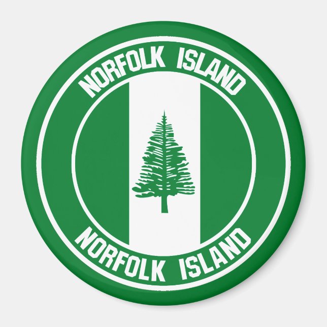 Norfolk Island Round Emblem Magnet (Front)