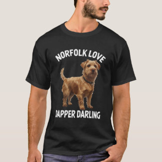 Norfolk Love Dapper Darling Dog T-Shirt