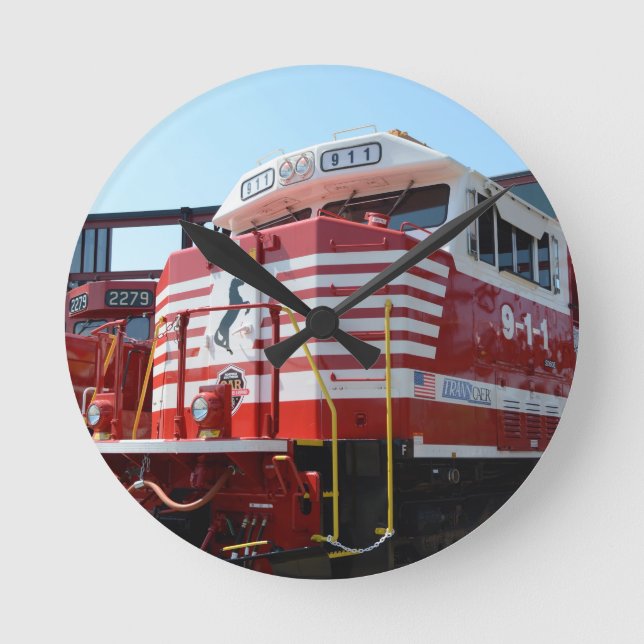 Norfolk Southern Railway 911 Diesel Locomotive Round Clock (Front)