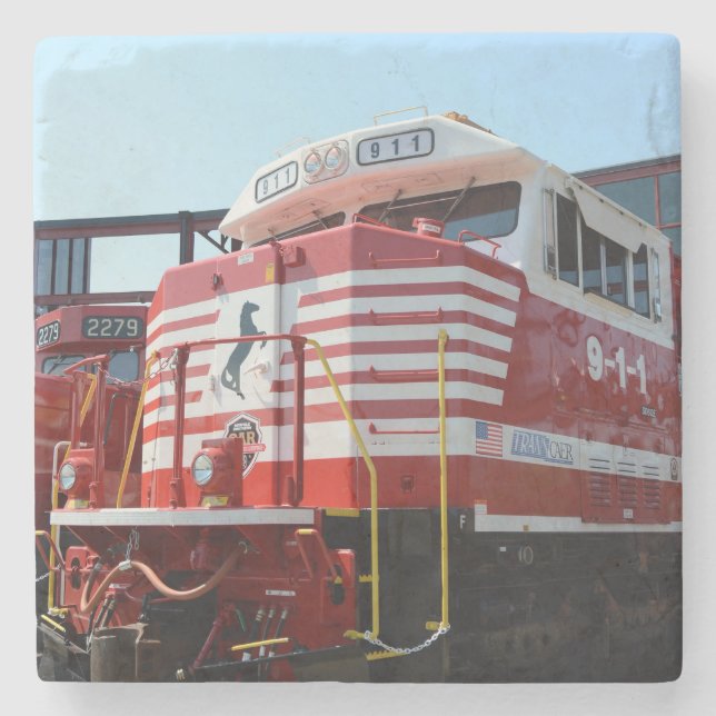 Norfolk Southern Railway 911 Diesel Locomotive Stone Coaster (Front)