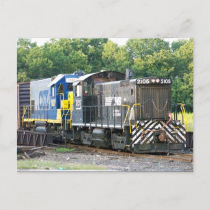 Norfolk Southern SW- 1001 2105 & CSX 1537 Postcard
