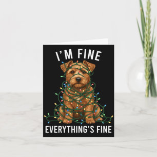 Norfolk Terrier Christmas I'm Fine Everything Is F Card