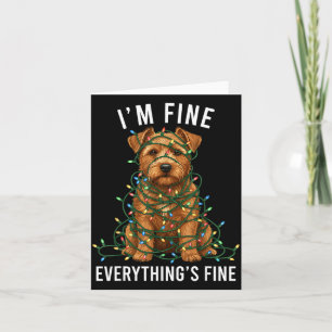 Norfolk Terrier Christmas I'm Fine Everything Is F Card