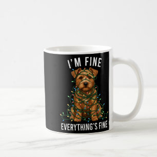 Norfolk Terrier Christmas I'm Fine Everything Is F Coffee Mug