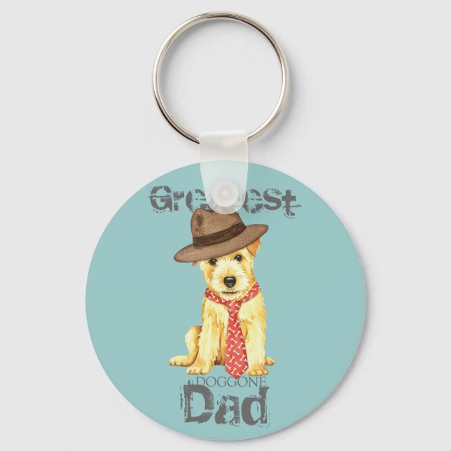 Norfolk Terrier Dad Key Ring (Front)