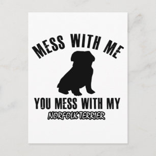 Norfolk terrier designs postcard
