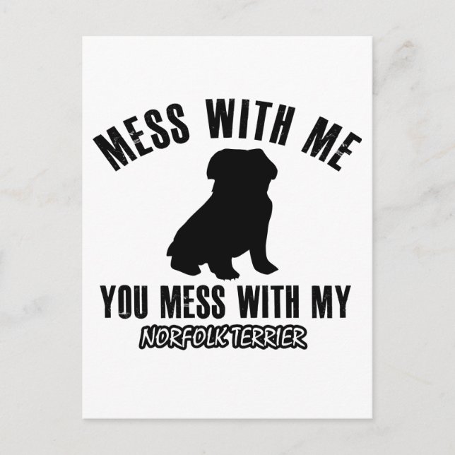Norfolk terrier designs postcard (Front)