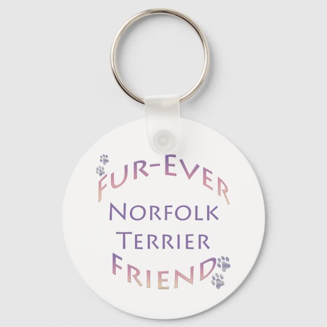 Norfolk Terrier Furever Key Ring (Front)
