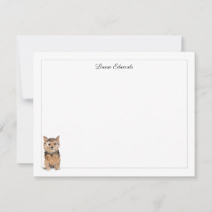 Norfolk Terrier Grey Border Personalised Card