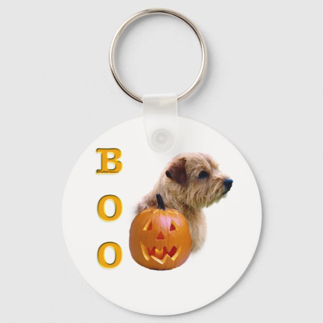 Norfolk Terrier Halloween Boo Key Ring (Front)