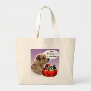 Norfolk Terrier Halloween Candy Large Tote Bag