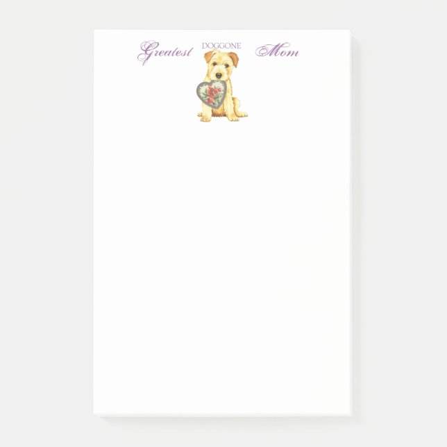 Norfolk Terrier Heart Mum Post-it Notes (Front)