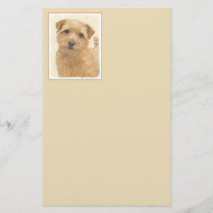 Norfolk Terrier Painting - Cute Original Dog Art Stationery