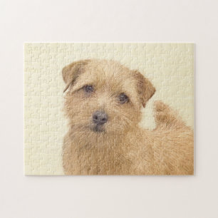 Norfolk Terrier Painting - Original Dog Art Jigsaw Puzzle
