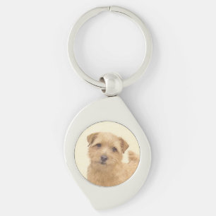 Norfolk Terrier Painting - Original Dog Art Key Ring
