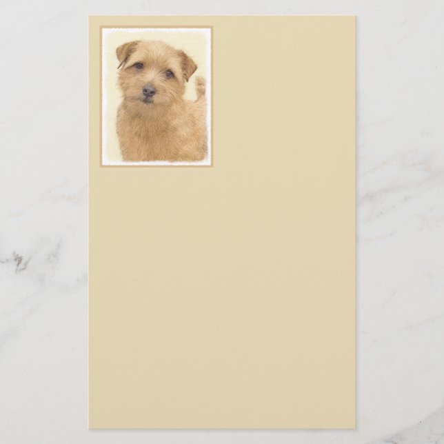 Norfolk Terrier Painting - Original Dog Art Stationery (Front)