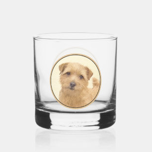 Norfolk Terrier Painting - Original Dog Art Whiskey Glass