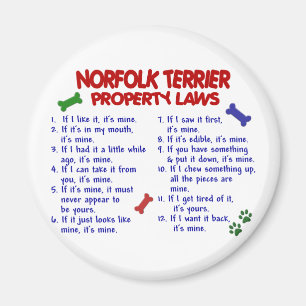 NORFOLK TERRIER Property Laws 2 Magnet