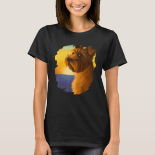 Norfolk Terrier Scottish Dog Sunset Vintage Retro T-Shirt