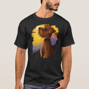 Norfolk Terrier Scottish Dog Sunset Vintage Retro  T-Shirt