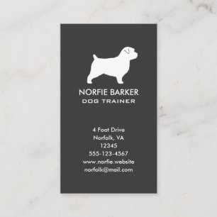 Norfolk Terrier Silhouette Business Card