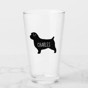 Norfolk Terrier Silhouette Personalised Dog Lover Glass
