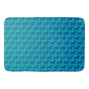 Norfolk Terrier Silhouettes Pattern Bath Mat