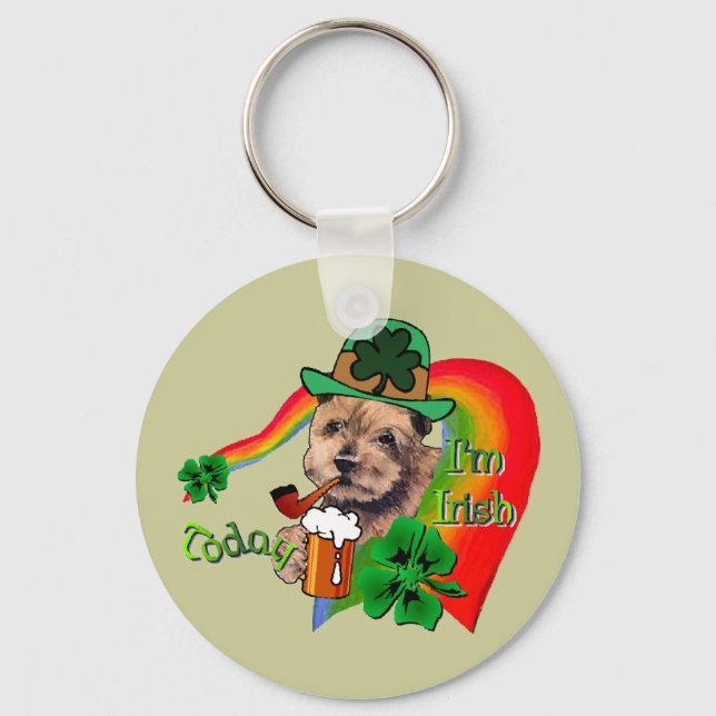 Norfolk Terrier St. Patrick's Day Key Ring (Front)