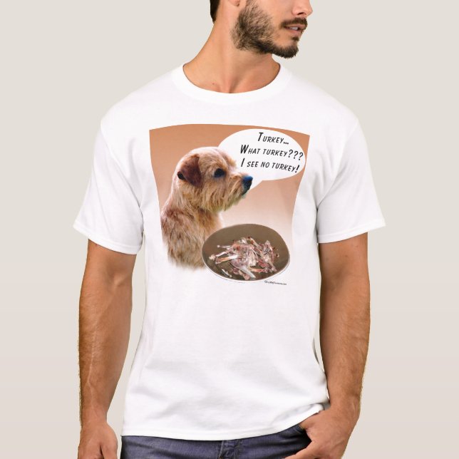 Norfolk Terrier Turkey T-Shirt (Front)