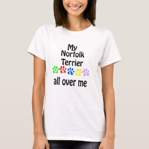 Norfolk Terrier Walks Design T-Shirt
