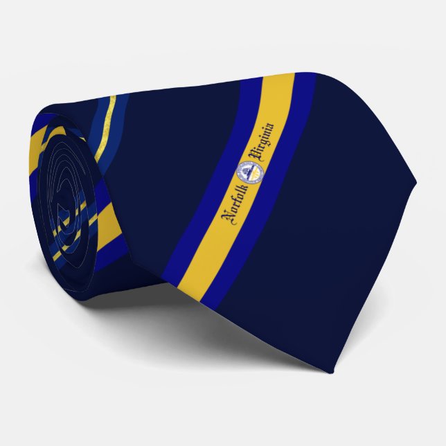 Norfolk (Virginia) city flag Neck Tie (Rolled)