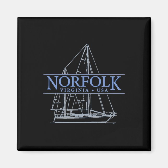 Norfolk Virginia Sailing  Magnet (Front)