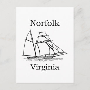 Norfolk Virginia Tall Ships Logo Postcard
