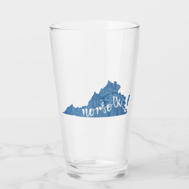 Norfolk Virginia Wood Grain Glass (Front)