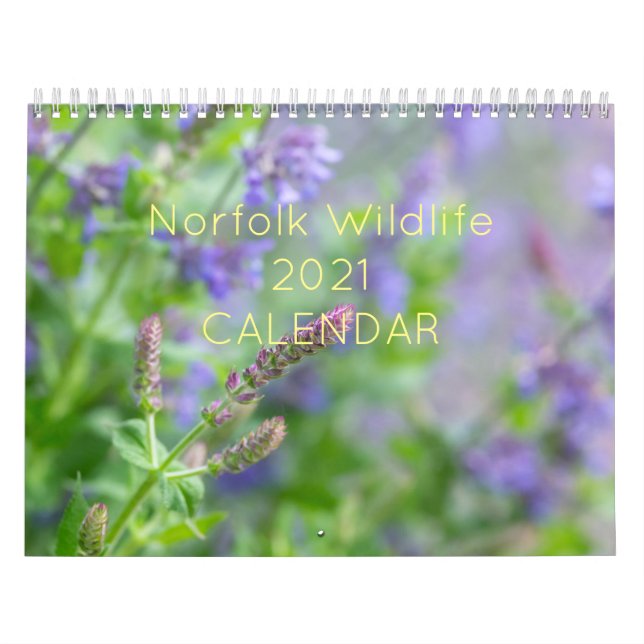 Norfolk wildlife calendar with flowers and animals (Cover)