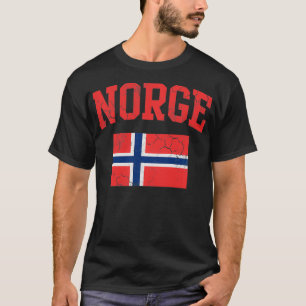 Norge Flag Norway Norwegian Vintage Fade Men Women T-Shirt