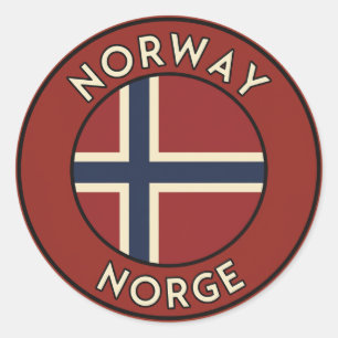 Norge Norway Classic Round Sticker